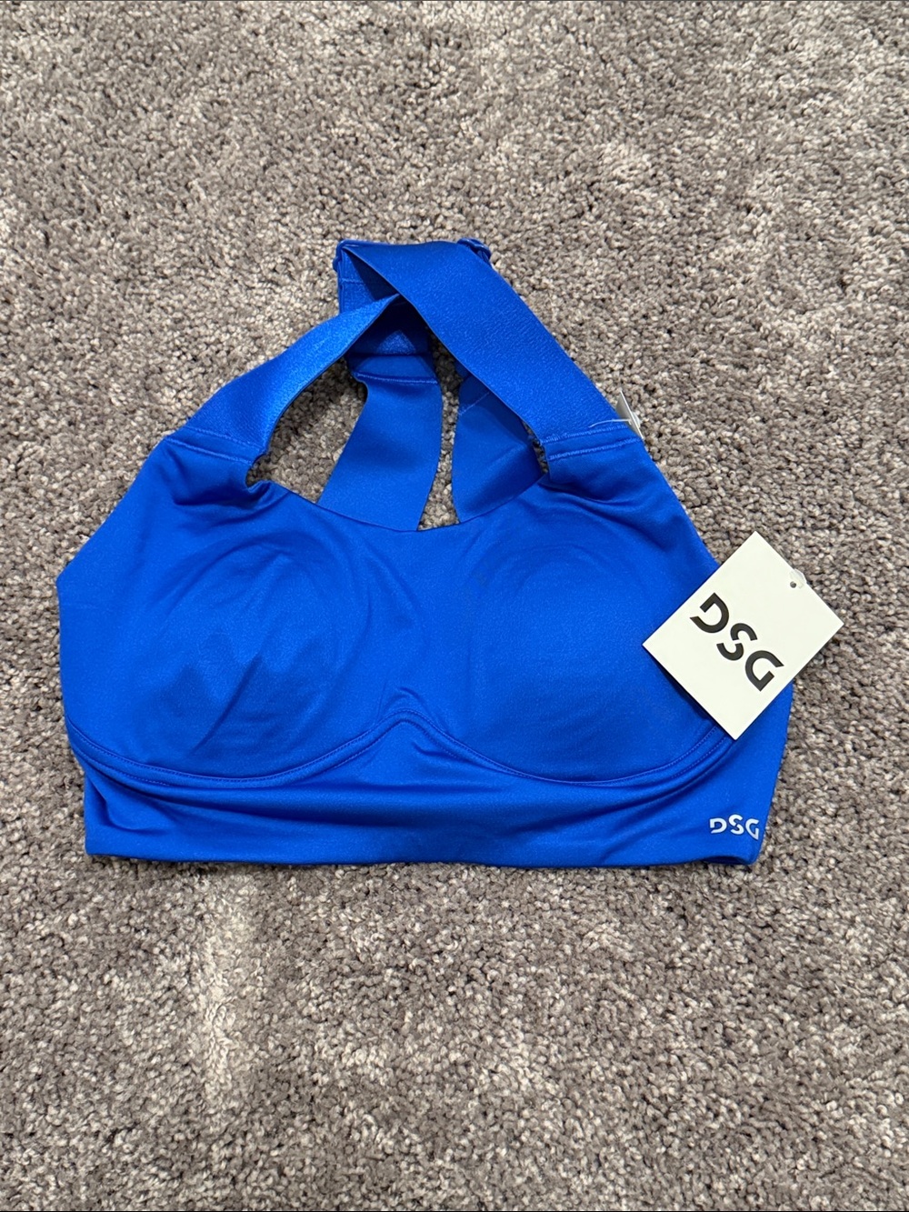 DSG Women's Royal Blue cross back sports bra